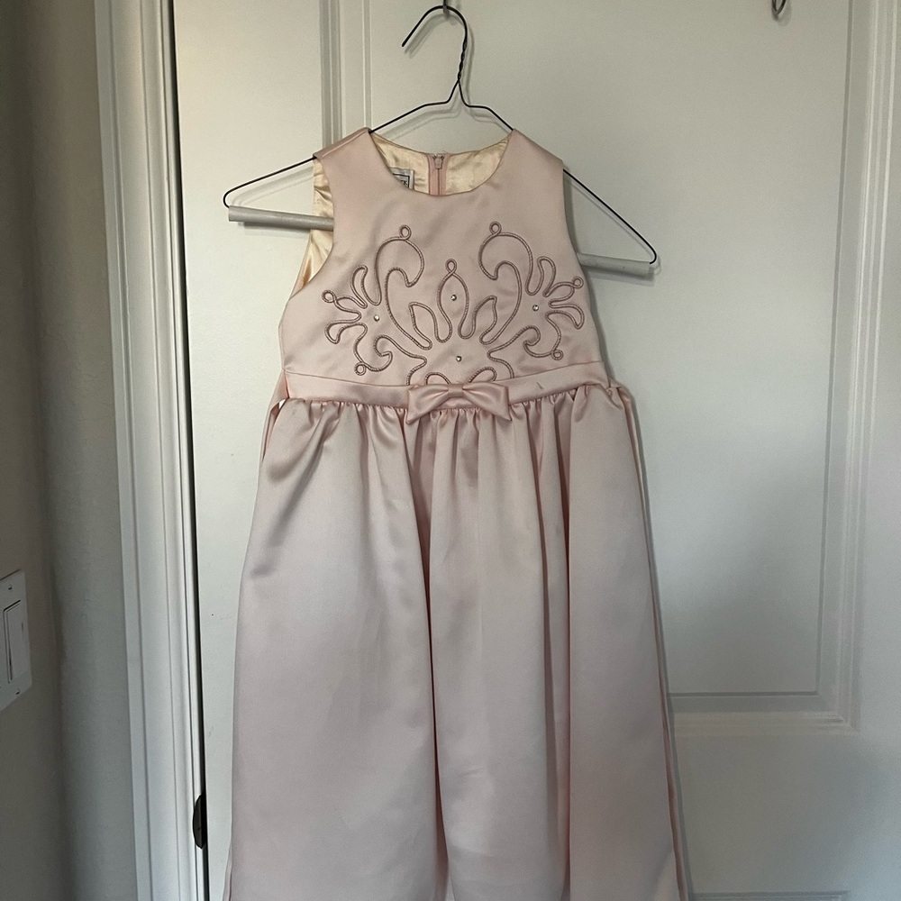 Jessica McClintock Pink Embroidered Formal Dress